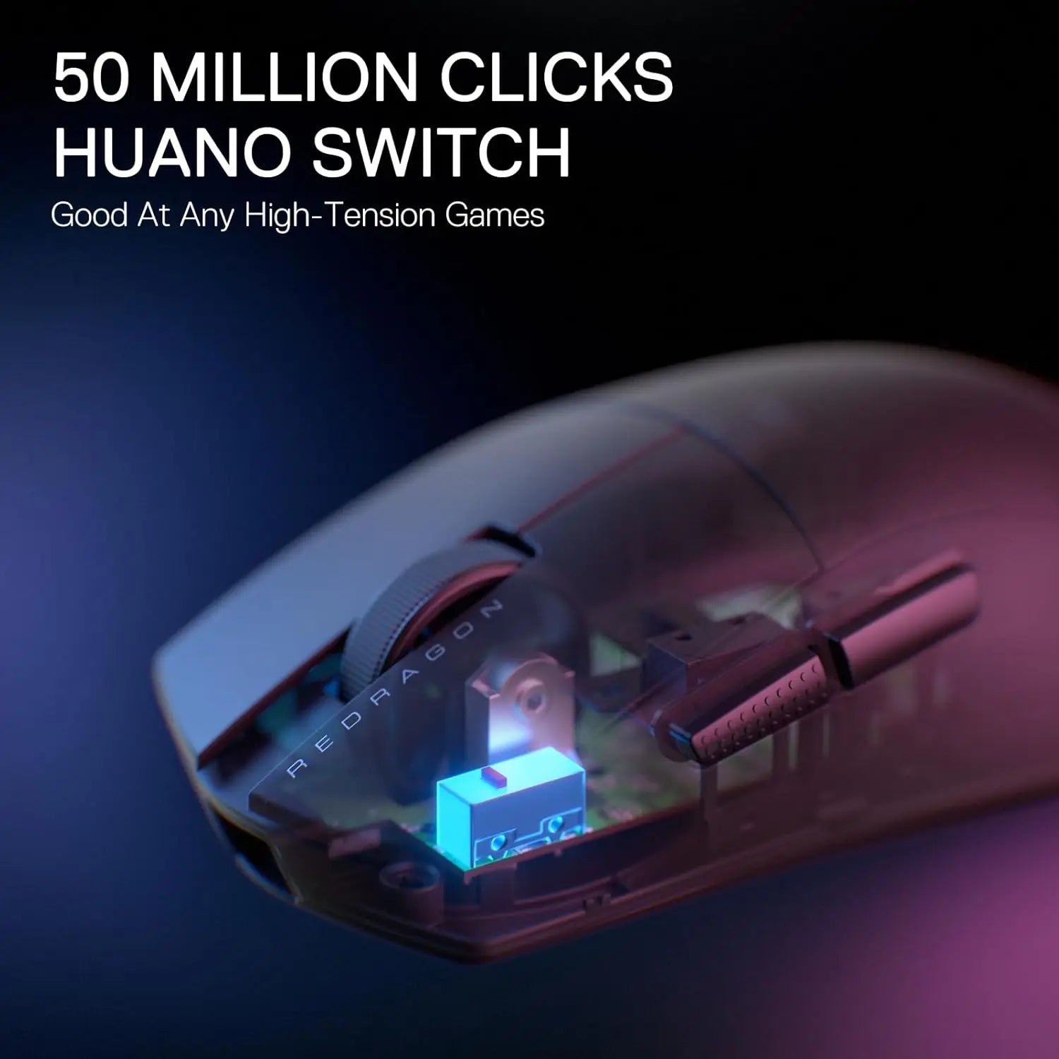 Redragon M916 LIT Wireless Gaming Mouse, 49G Ultra-Light 1K DPI Mouse w/Ergonomic Natural Grip Build