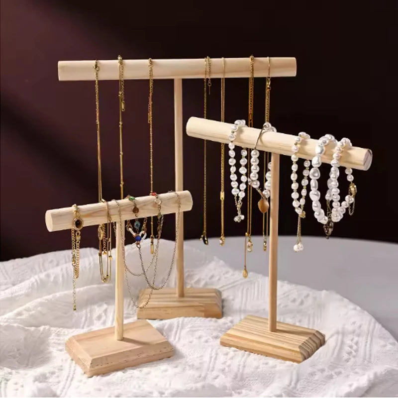 Solid Wood Jewelry Display Stand for Bracelets and Necklaces - Smarsty