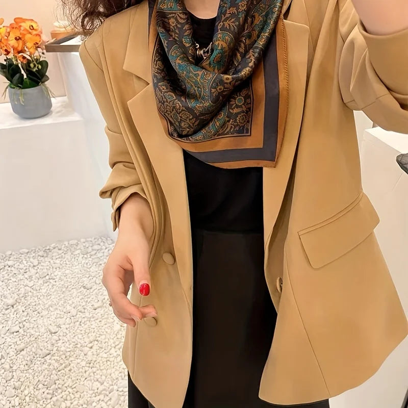 Luxury Silk Scarf Women Satin Shawl Sun Protection Wrap - Smarsty