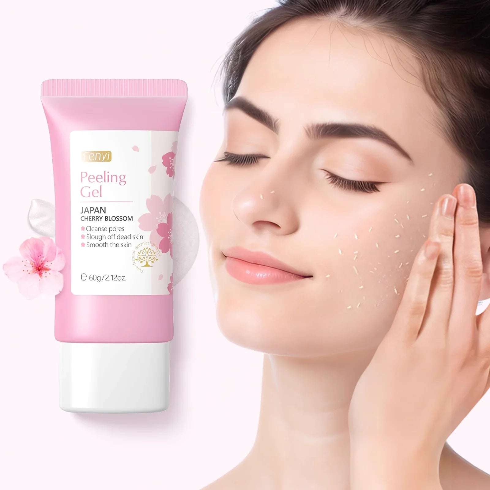 Sakura Face Deep Cleaning Exfoliating Gel Skin Care Whitening Moisturizer Repair Facial Scrub Skin Care 60g - Smarsty