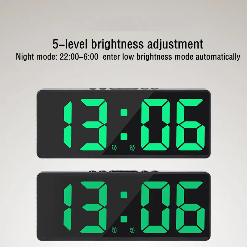Acrylic Digital Alarm Clock with Voice Control Feature - Smarsty