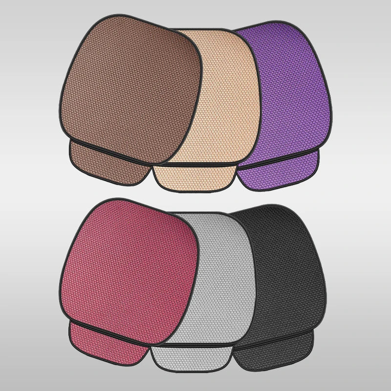 Breathable Ice Silk Car Seat Cushion Non-slip and Wear-resistant Solid Color Ice Silk Car Seat Cover, Universal Fit Most Cars