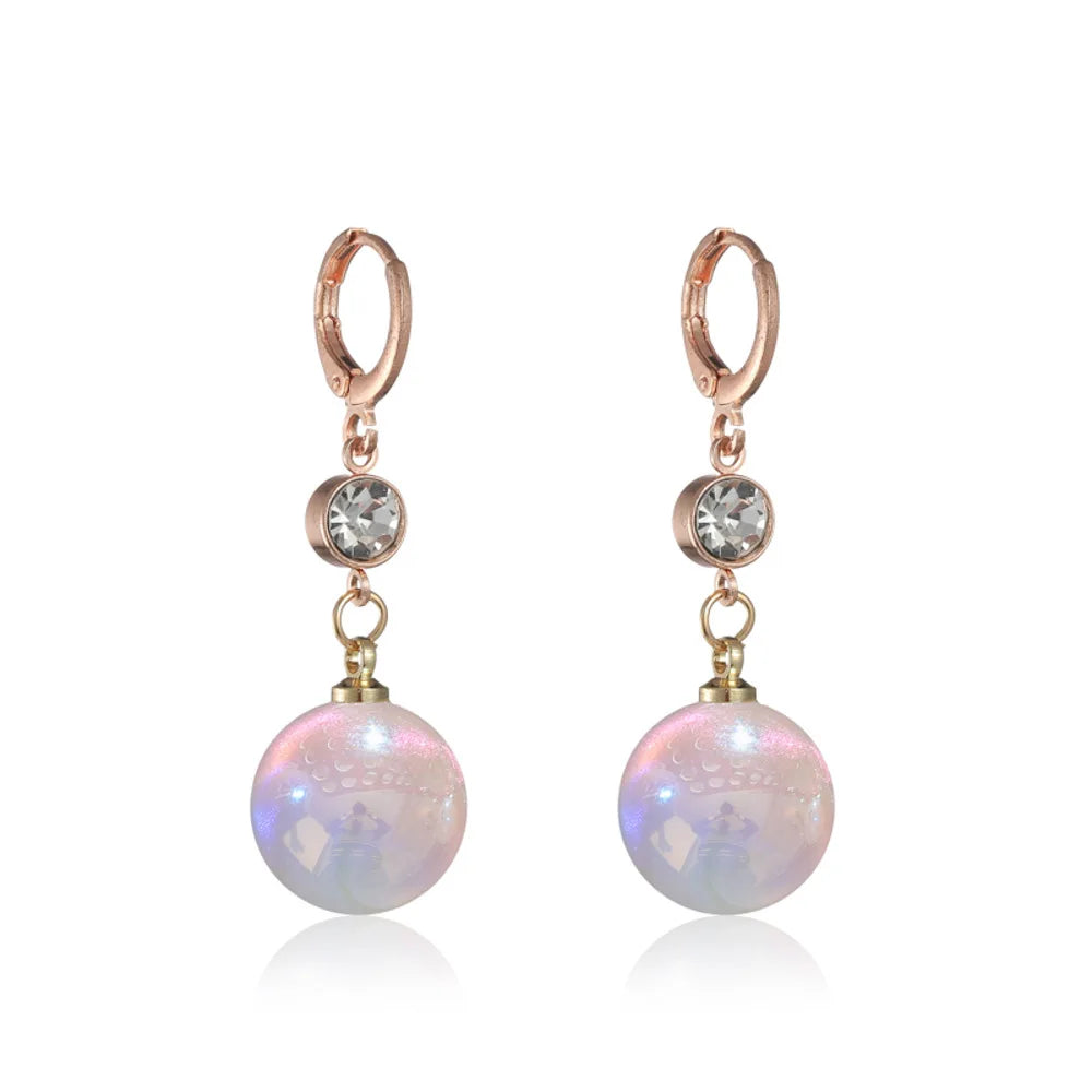 Pearl Long Earrings With Rhinestones For Wedding Fashion - Smarsty