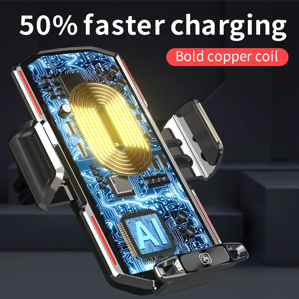 Magnetic Car Phone Holder Wireless 66W Fast Charger - Smarsty