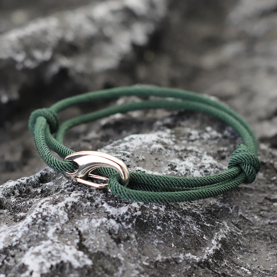 Men’s Adjustable Shark Bracelet Double Layer Rope Strand - Smarsty