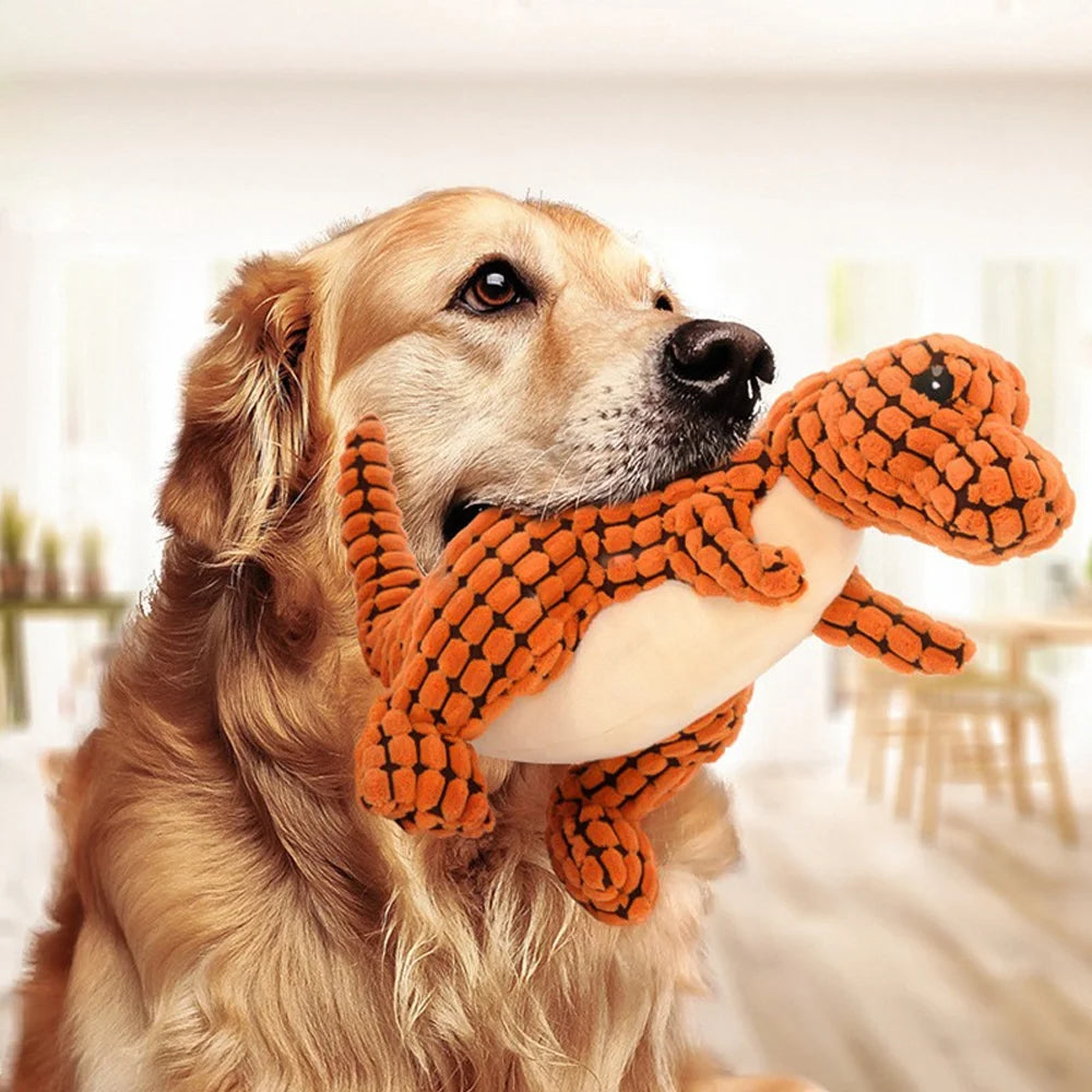 Interactive Plush Dinosaur Chew Toys for Small Dogs - Smarsty
