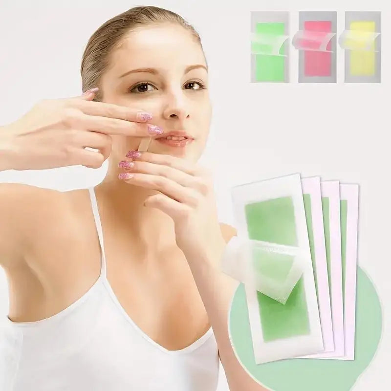 Hair Removal Wax Strip, Portable, Practical, Painless, Fast, Gentle And Non Irritating. 10 Disposable Hair Removal Wax Papers Ar