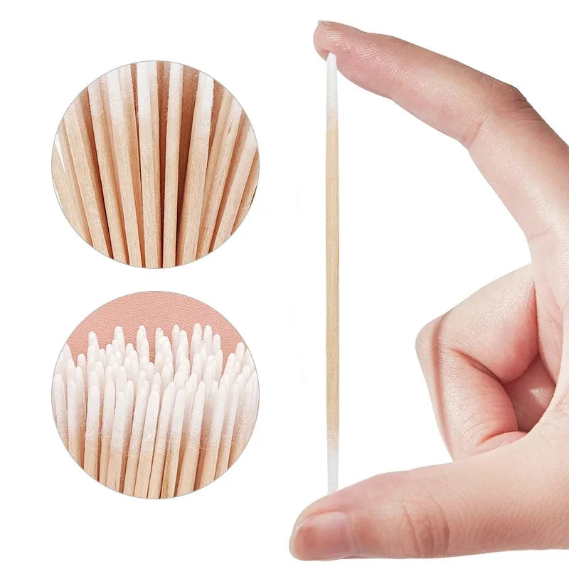 Disposable Wood Cotton Swabs for Eyelash Extensions - Smarsty