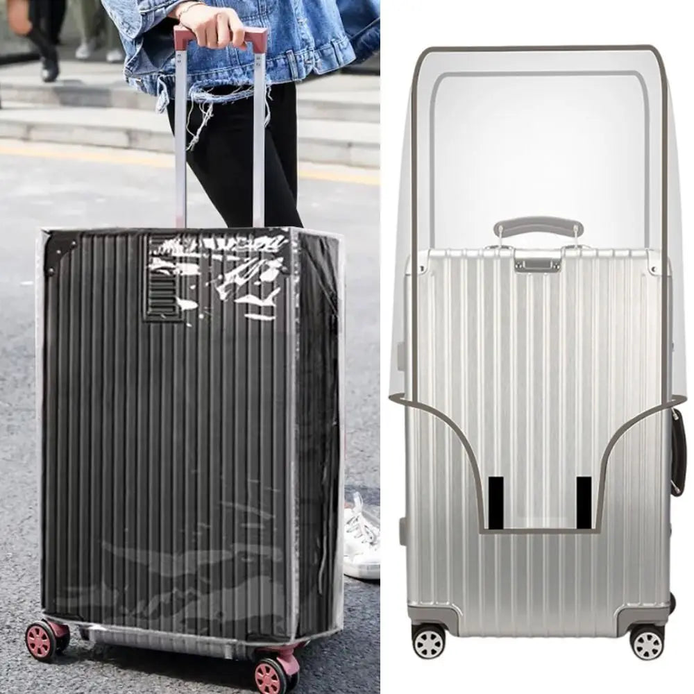 Transparent Travel Luggage Cover Waterproof Luggage Protector Covers Dustproof Protector Covers for 16-30 Inch Suitcase Case - Smarsty