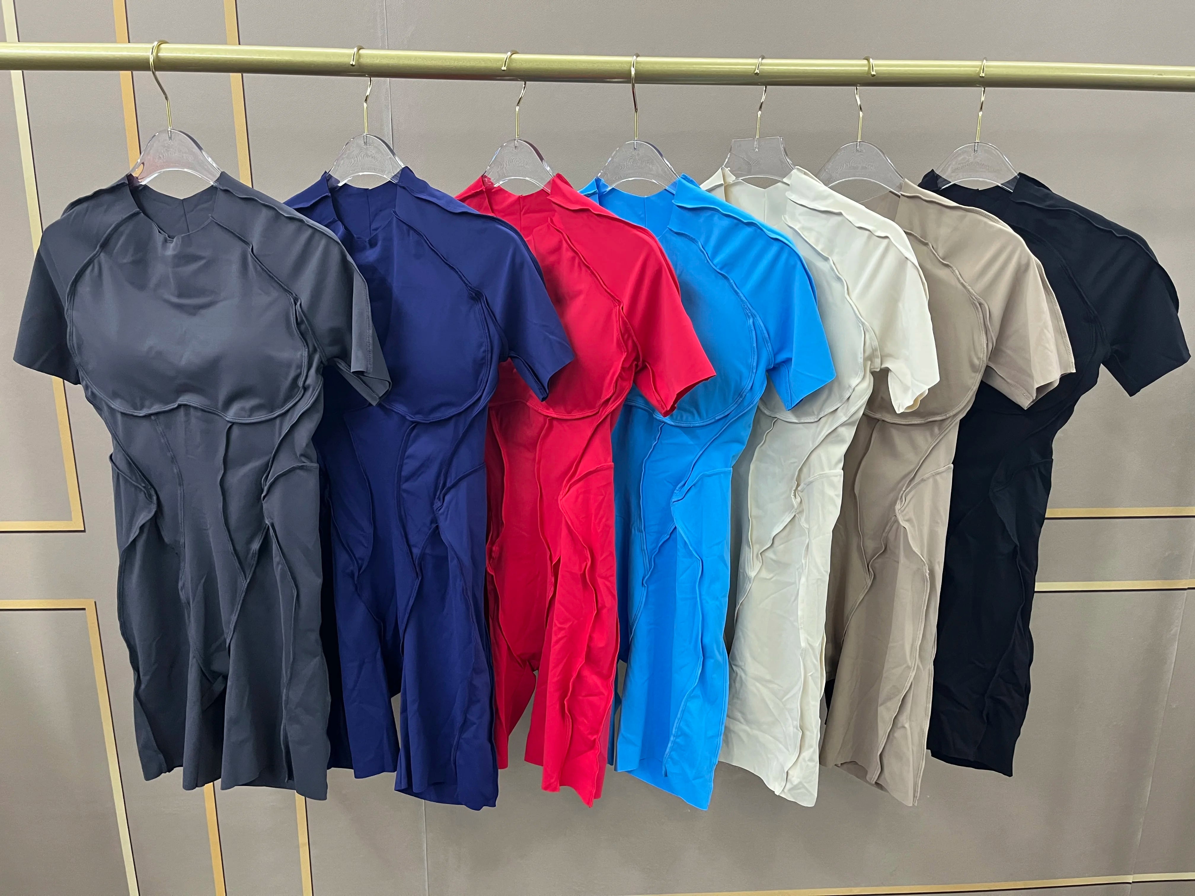Short Jumpsuit Gym Clothes For Women Sportswear Fitness Overalls Backless Scrunch Booty Yoga Suit Sports Set Outfit - Smarsty