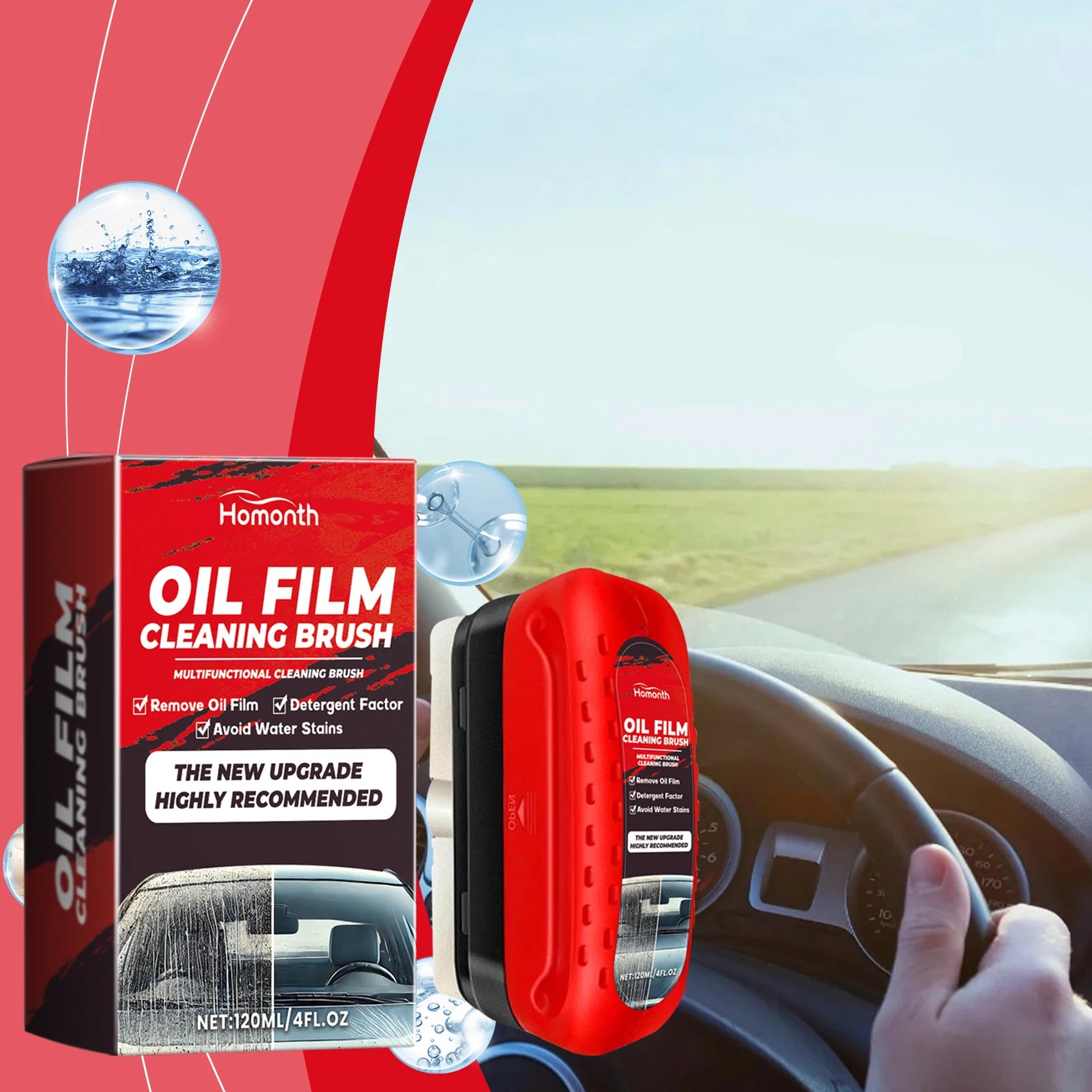 Oil Film Remover for Car Glass Windshield Coating Clarity - Smarsty