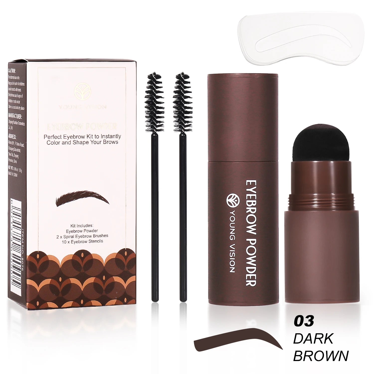 Eyebrow Stamp Stencil Kit for Long-Lasting Waterproof Makeup - Smarsty