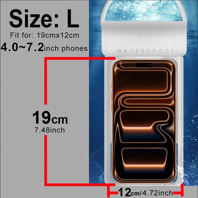 IPX8 Universal Waterproof Bag Cell Phone Pouch Case Water Proof Underwater Dry Bag For iPhone 17 Pro Max 16 Xiaomi Samsung Cover by Smarsty