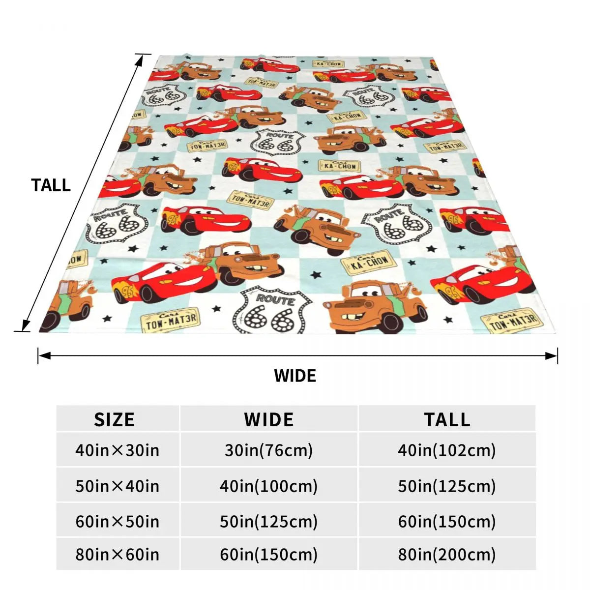 Cars Lightning McQueen Flannel Blanket Soft Warm Cover - Smarsty