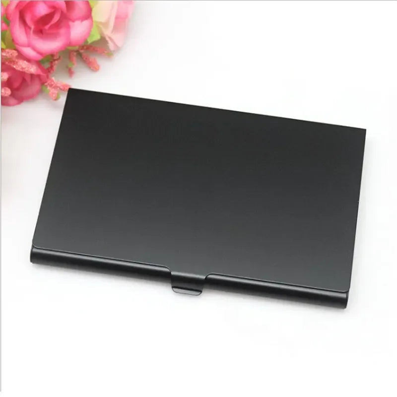 1 Pc Men Business Card Case Stainless Steel Aluminum Holder Metal Box Cover Women Credit Business Card Holder Case