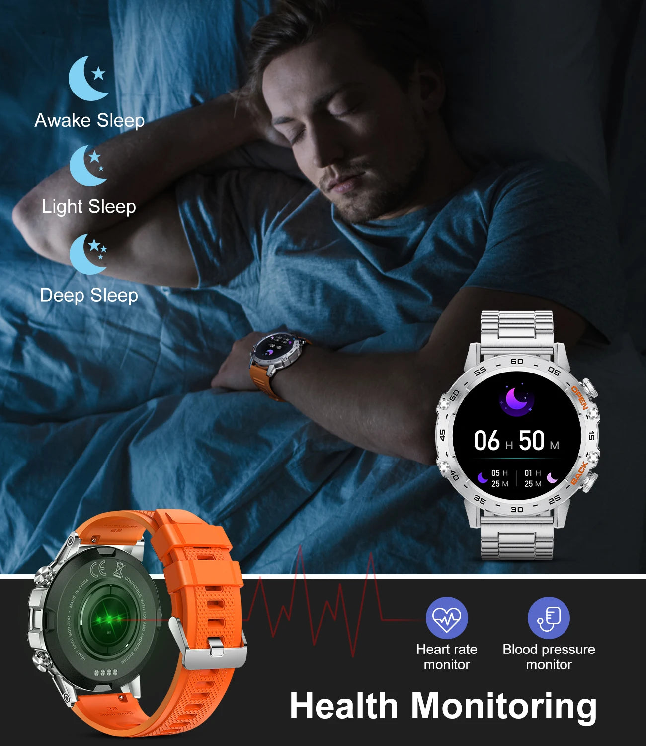 LIGE 1.39 Inch Bluetooth Smart Watch for Men - Smarsty