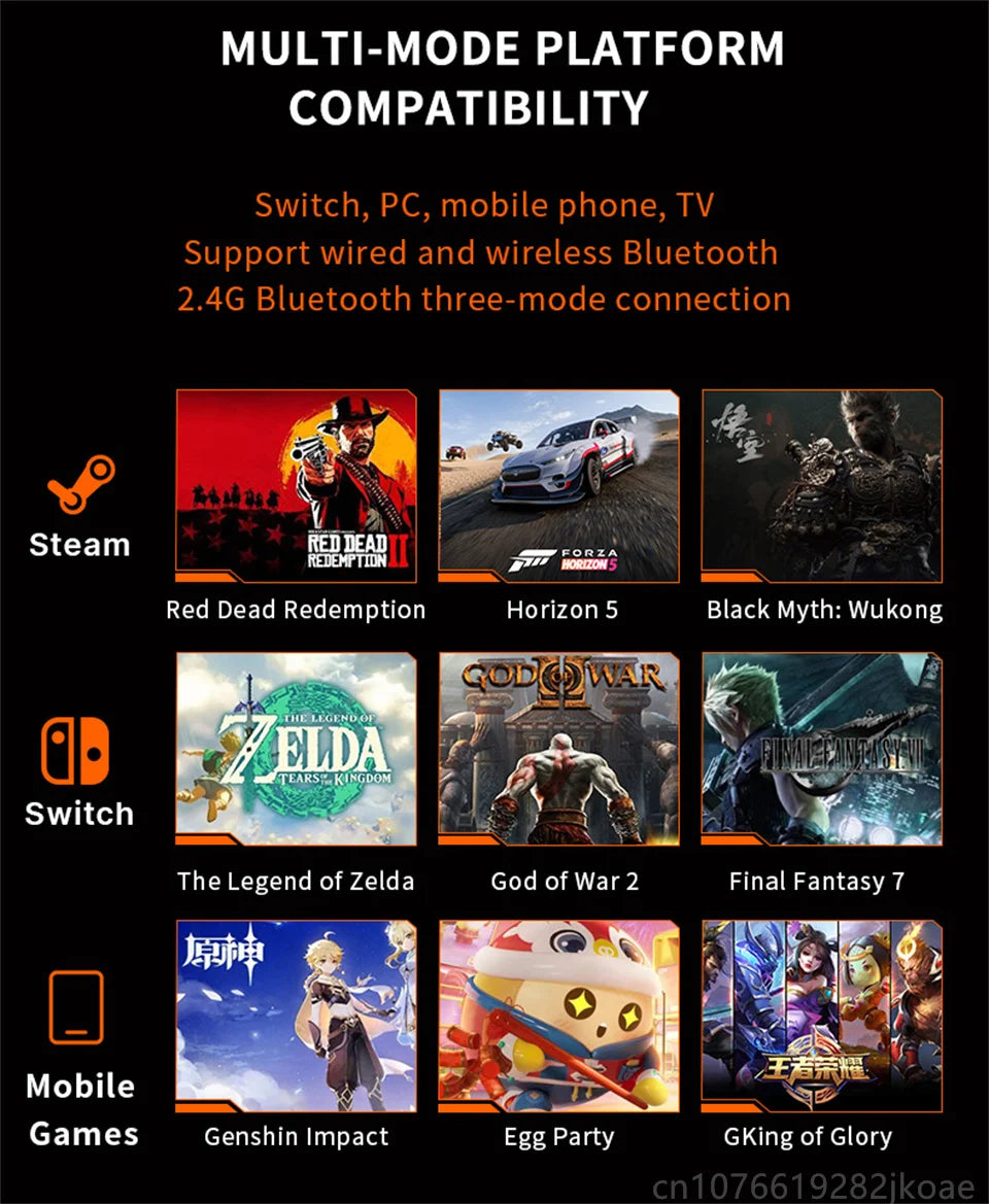 Lenovo S02 Wireless Bluetooth Gamepad with RGB Lighting - Smarsty