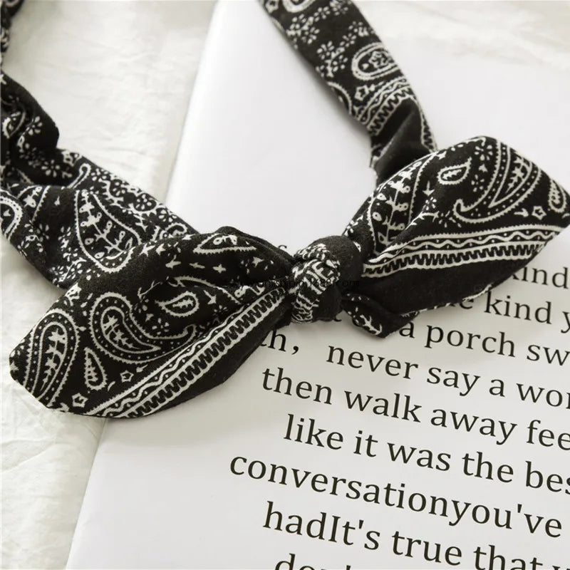 Boho Soft Elastic Headband For Women Vintage Cross Knot - Smarsty