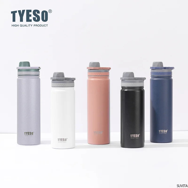 TYESO Stainless Steel Vacuum Flask for Hot and Cold Drinks - Smarsty