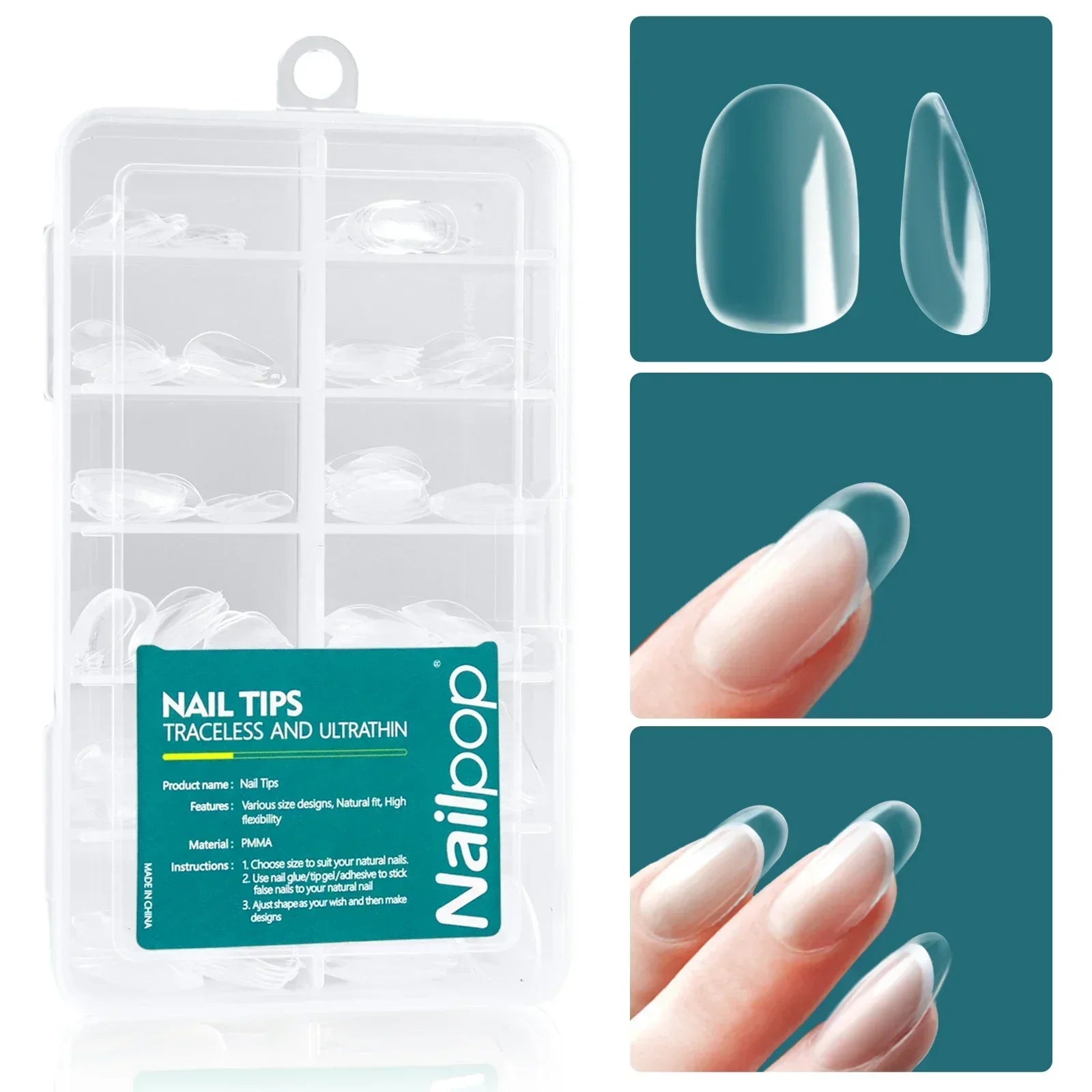 Gel X Nail Tips 120pcs Easy Soak Off Extensions - Smarsty