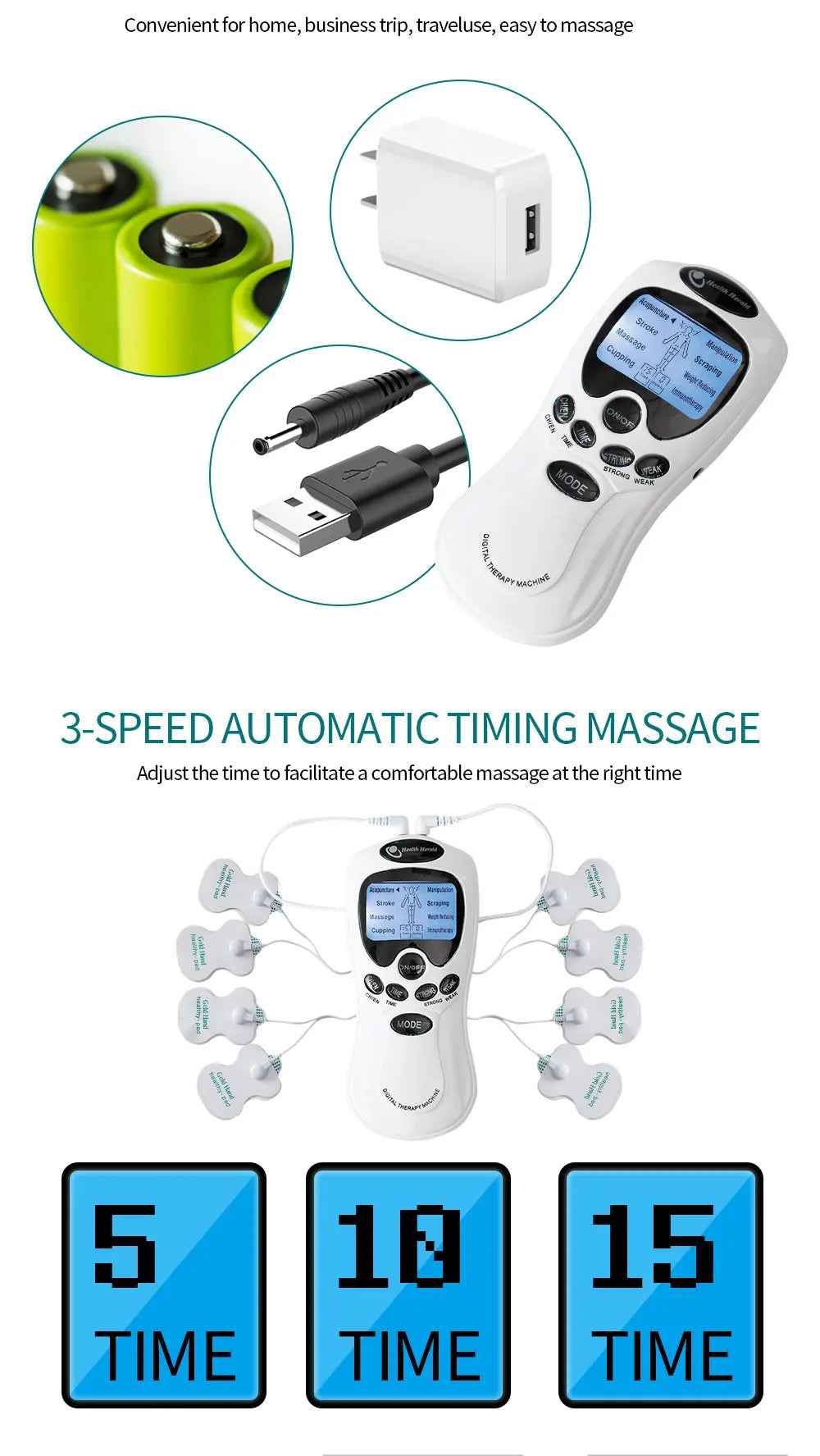 Electric Muscle Stimulator for Neck and Back Relief - Smarsty
