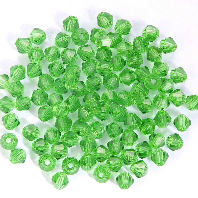 100Pcs 4MM Glass Bicone Beads for Jewelry Making - Smarsty