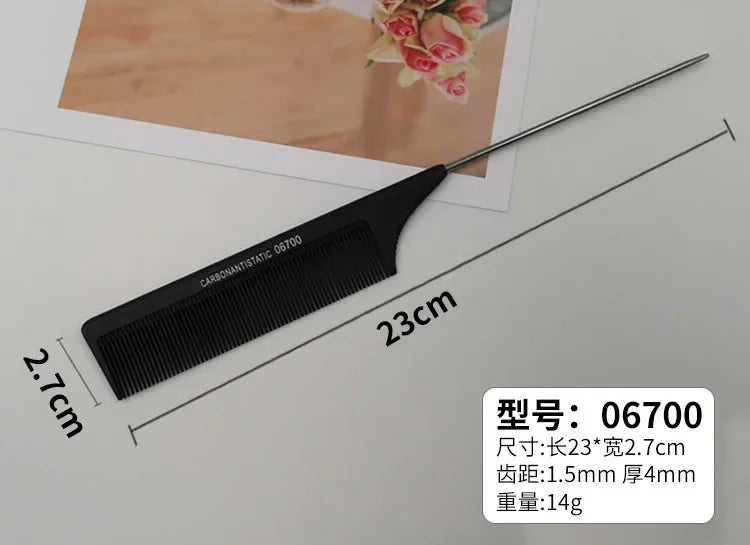 Professional Stainless Steel Hair Tail Comb for Salon Styling - Smarsty