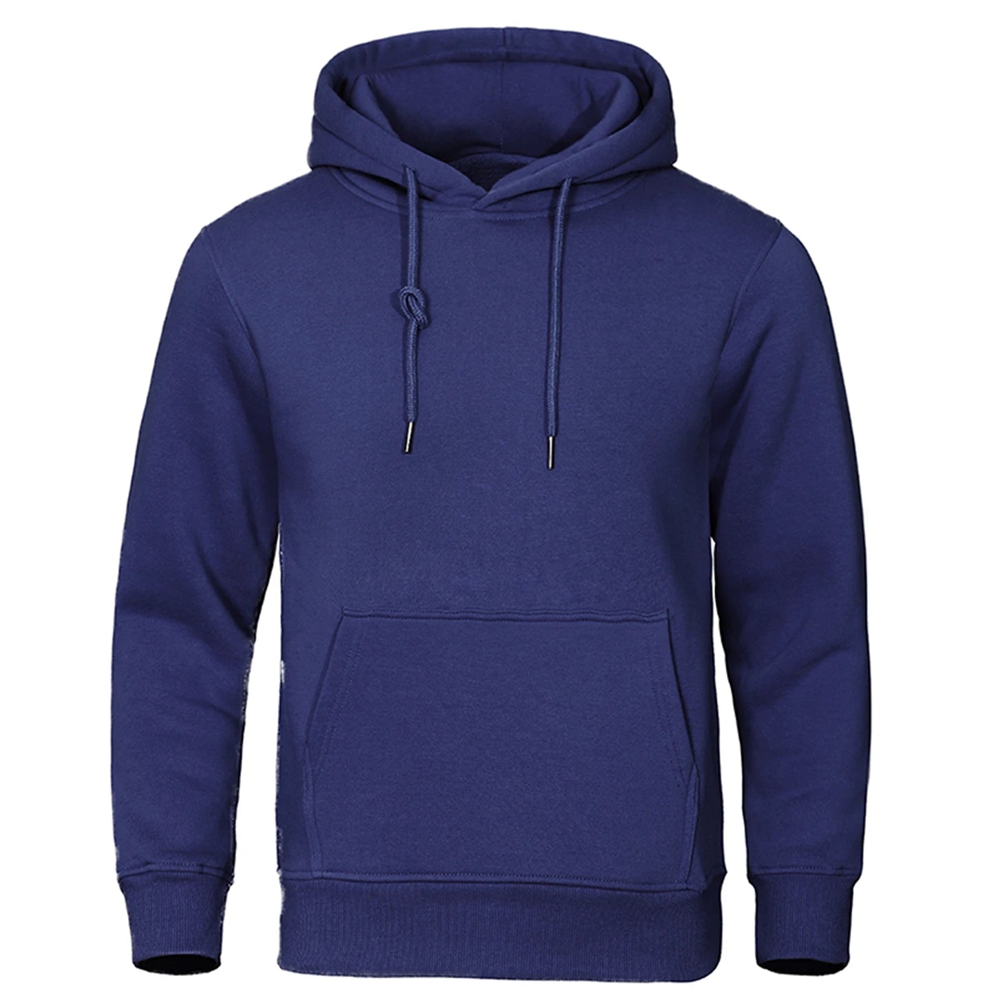 Autumn Winter Men Fleece Warm Mens Sweatshirt Casual Solid Color Streetwear Pullovers Sport School Fashion Hot Sale Hoodies - Smarsty