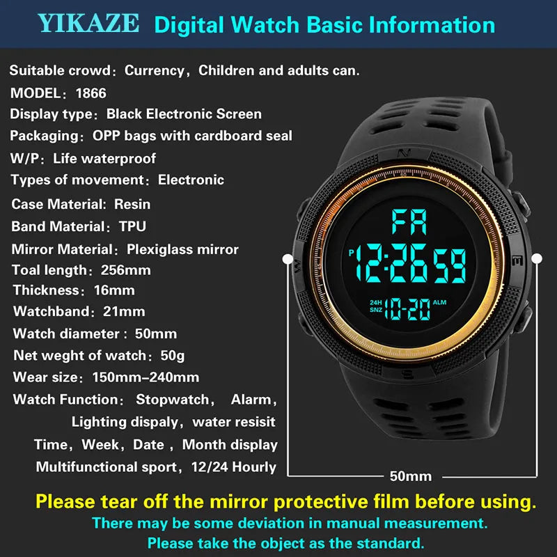 Luminous Digital Military Sports Watch for Men - Smarsty