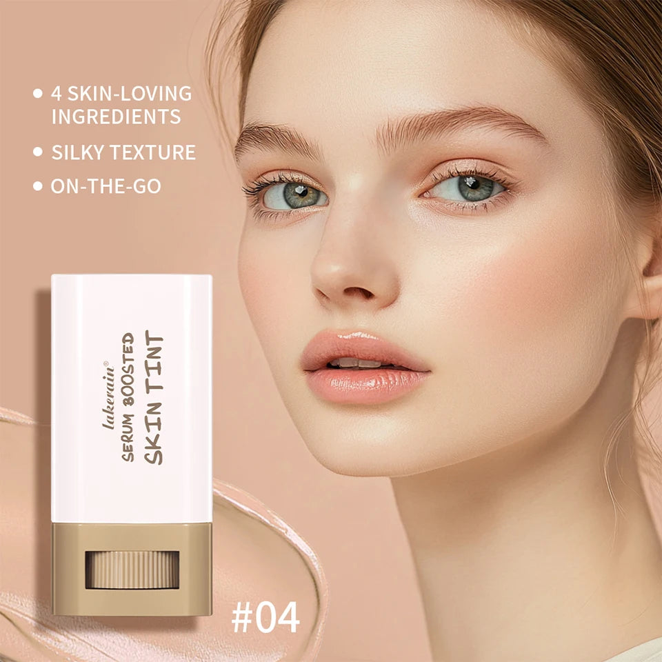 Skin Tint Foundation Stick Eraser Concealer Foundation Stick Serum Boosted Smooth Plumper Hight Coverage Travel Bronze Foundatio