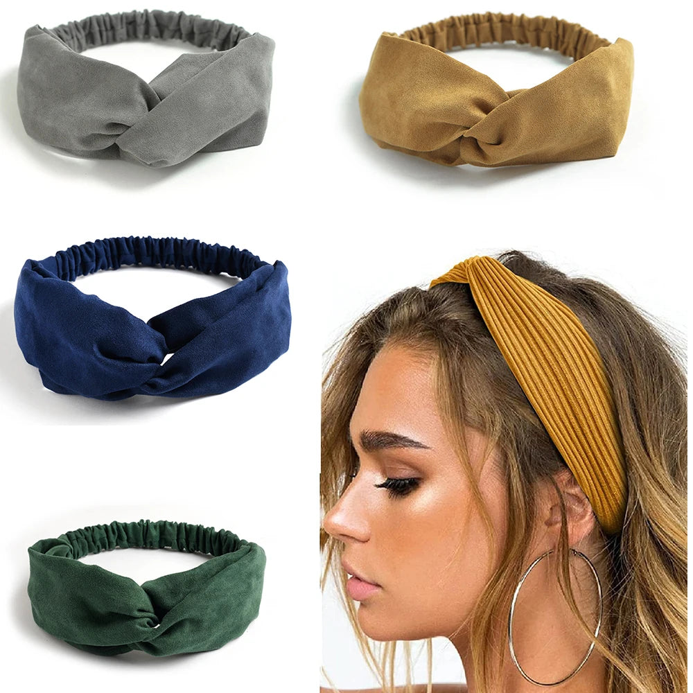 Twist Knotted Turban Headband For Women Soft Winter - Smarsty