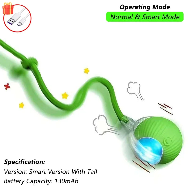 Interactive Cat Toy Ball With Rechargeable Tail - Smarsty