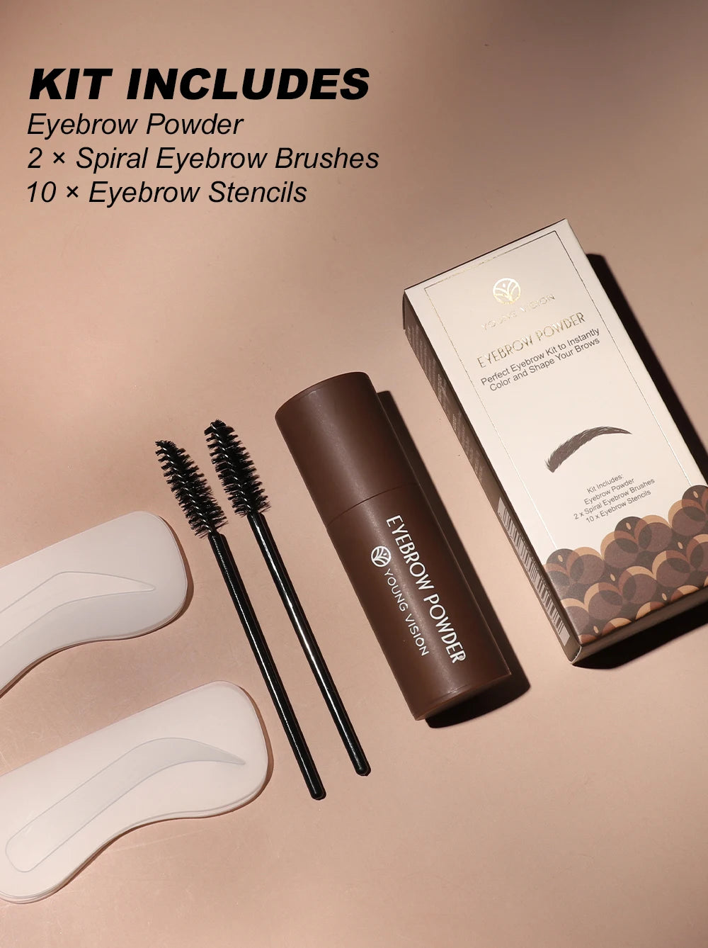 Eyebrow Stamp Stencil Kit for Long-Lasting Waterproof Makeup - Smarsty
