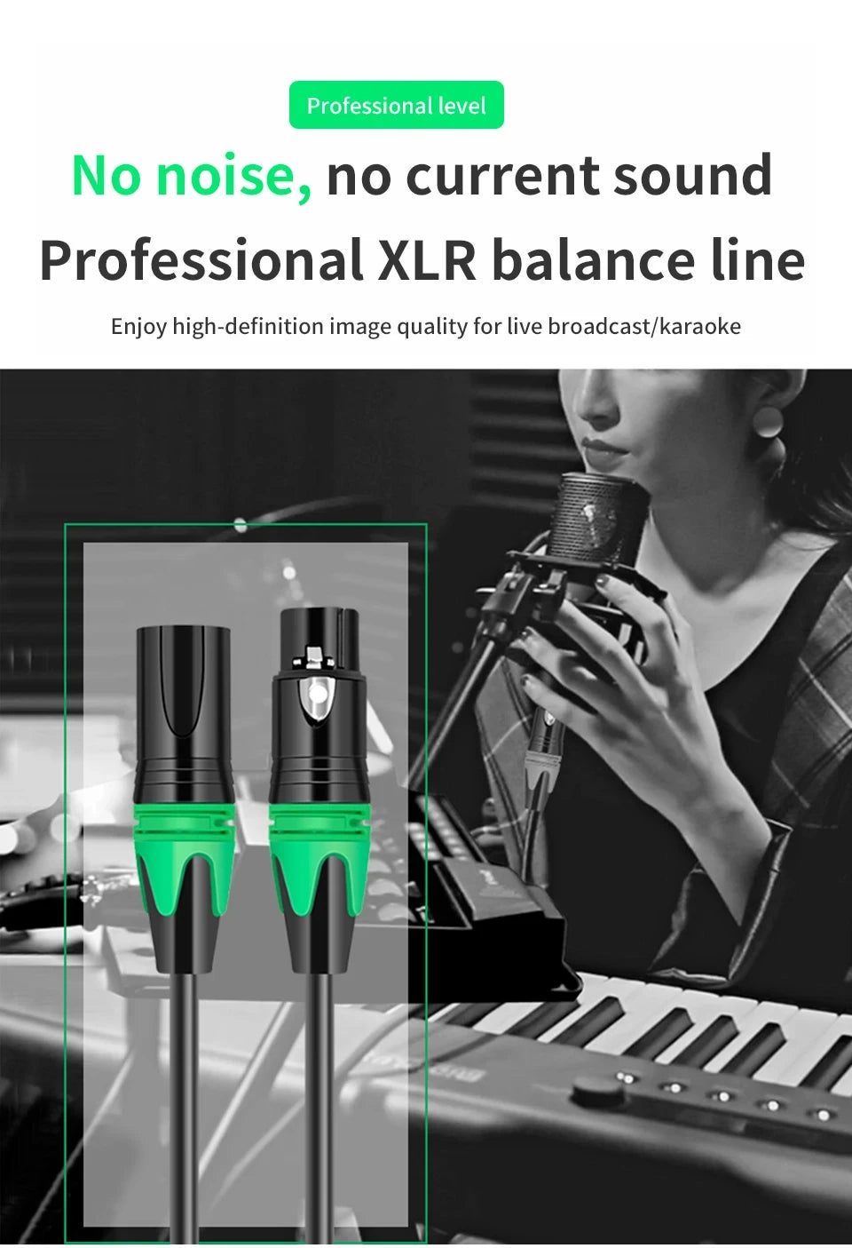 XLR Male to Female Cable for Professional Audio Extension - Smarsty