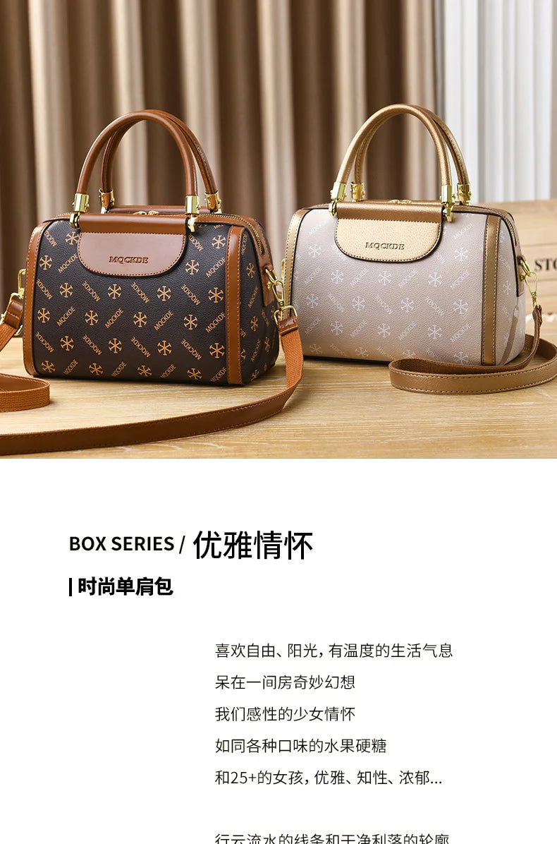 Soft Leather Women Crossbody Bag Large Capacity Versatile - Smarsty
