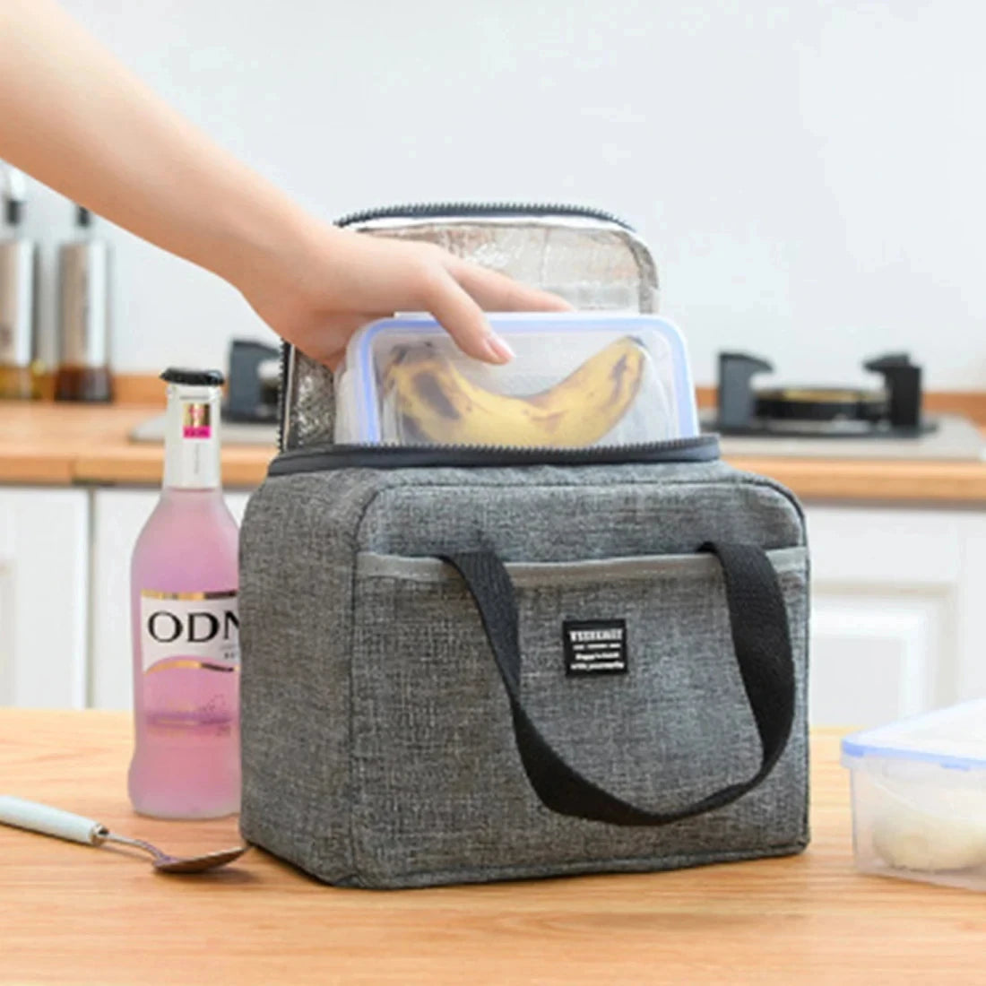 Insulated Portable Lunch Bag For Women Office Tote Compact - Smarsty
