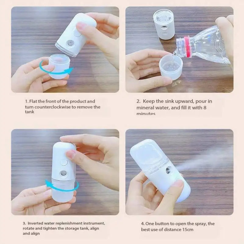 White Hydration Meter Nano Spray for Accurate Face Hydration - Smarsty