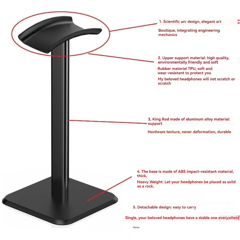 Universal Aluminum Headphone Stand for Gaming Headsets - Smarsty