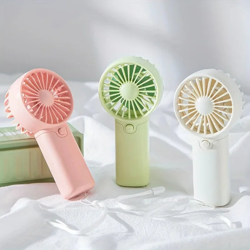 2025 Cute Mini Fan Portable Handheld Fan Lightweight Handy Fan Pocket Size Low Noise Small Electric Fan Student Gift Outdoor Fan - Smarsty