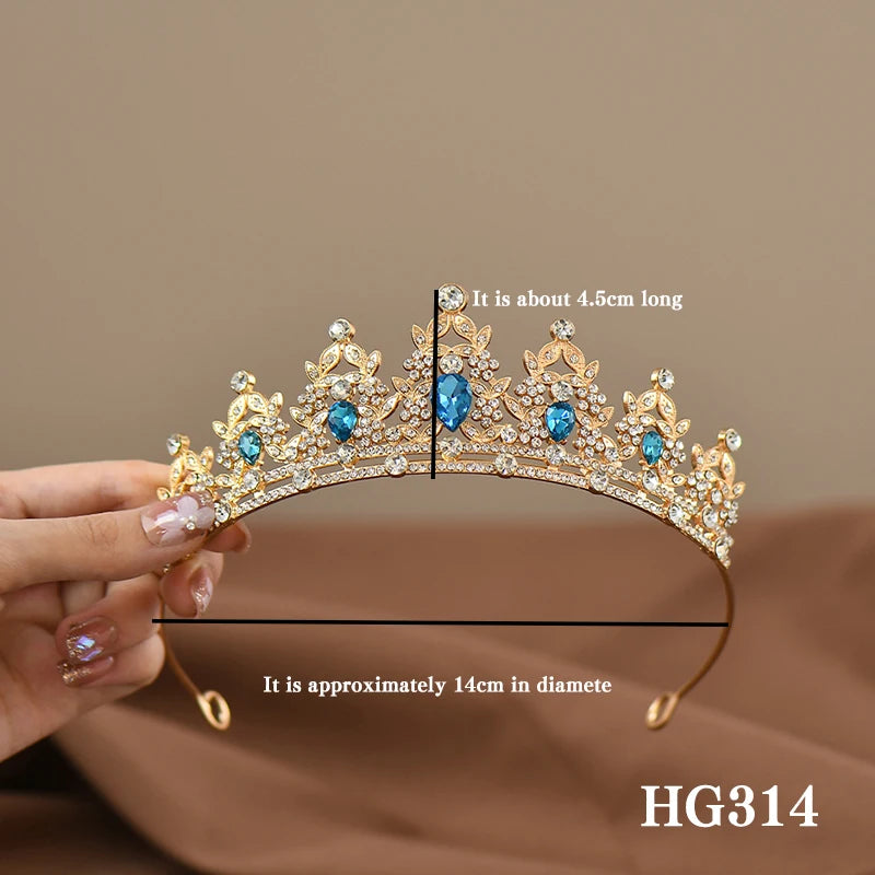 Girls Princess Crown Crystal Tiara for Dance Performance - Smarsty