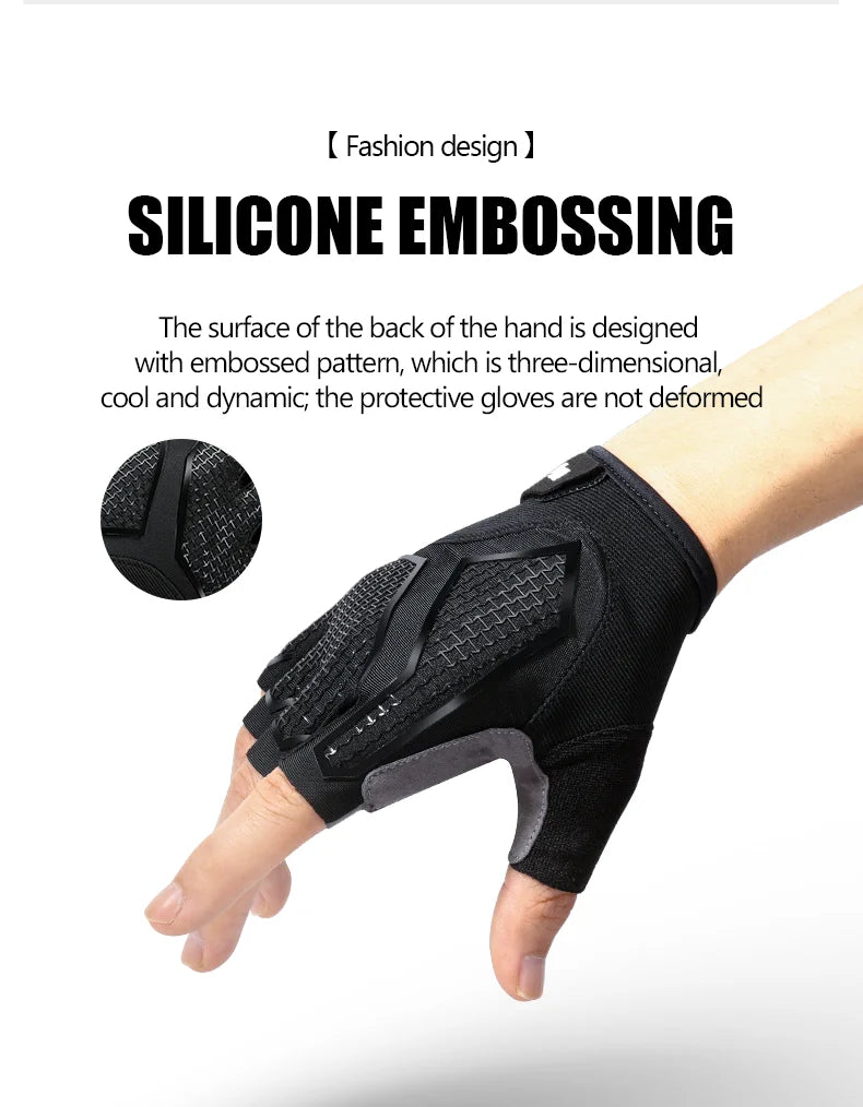 Breathable Half Finger Cycling Gloves Shock Absorption - Smarsty