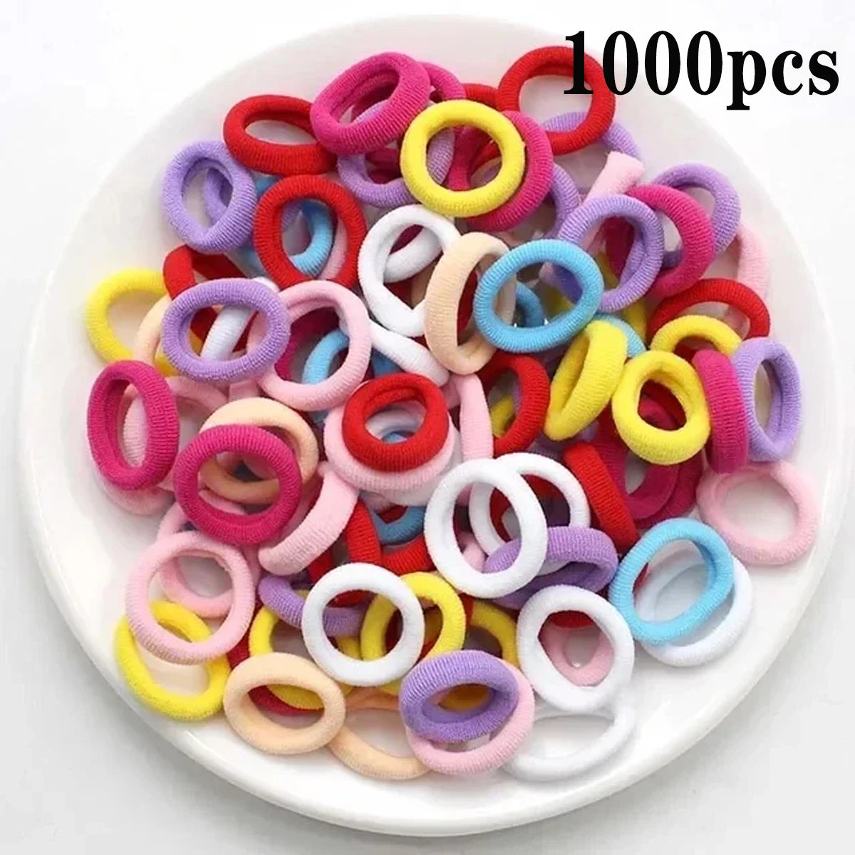 200 Pack Nylon Hair Bands Colorful Gentle No Damage - Smarsty