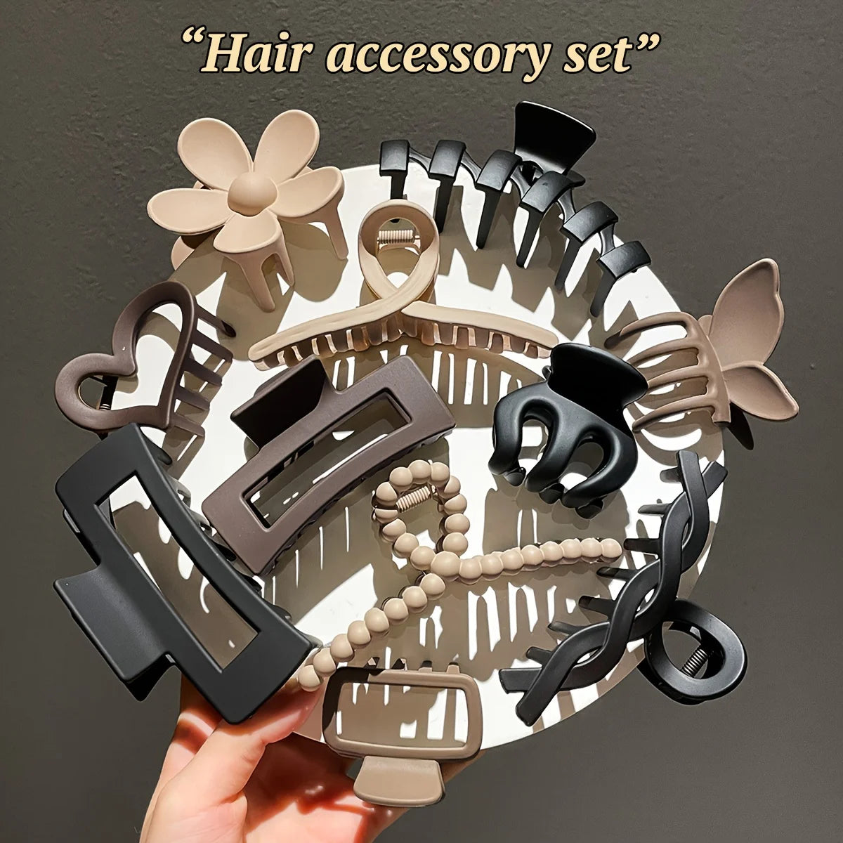 High-End Women's Frosted Hair Clip Set 11pcs - Smarsty