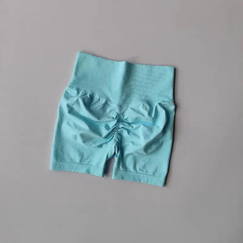 Summer High-Waist Women's Yoga Shorts Breathable Fitness Butt Lift Sports Running Shorts Cycling Push-Up Workout Gym Shorts - Smarsty