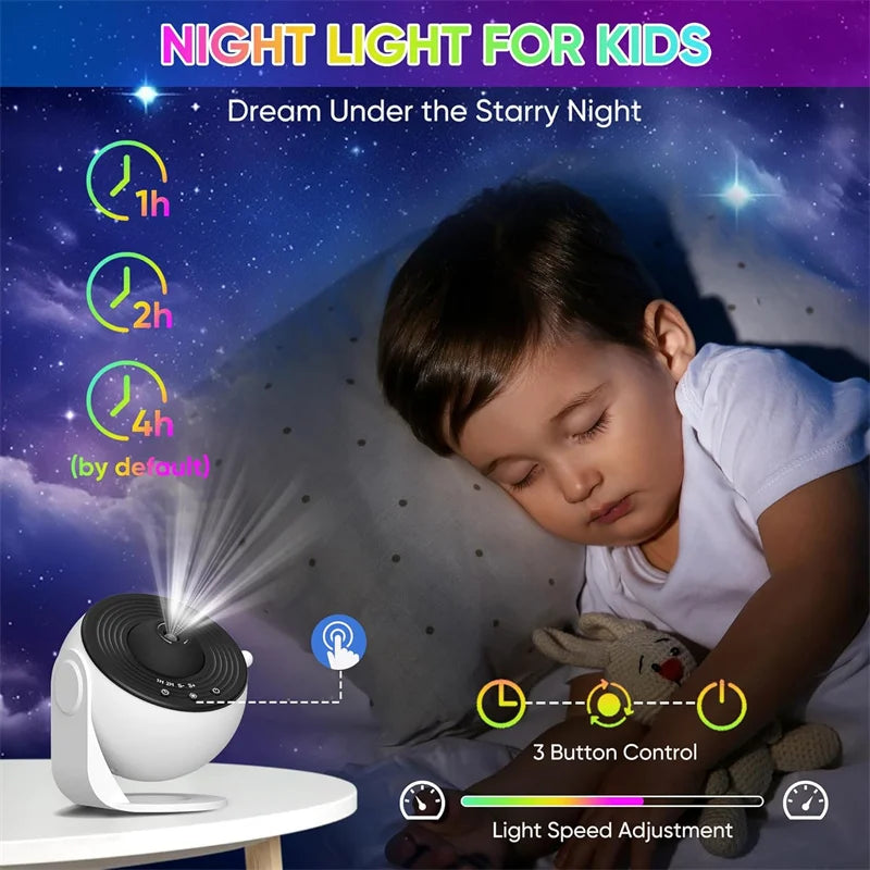 Galaxy Projector Night Light with 360 Degree Rotation - Smarsty
