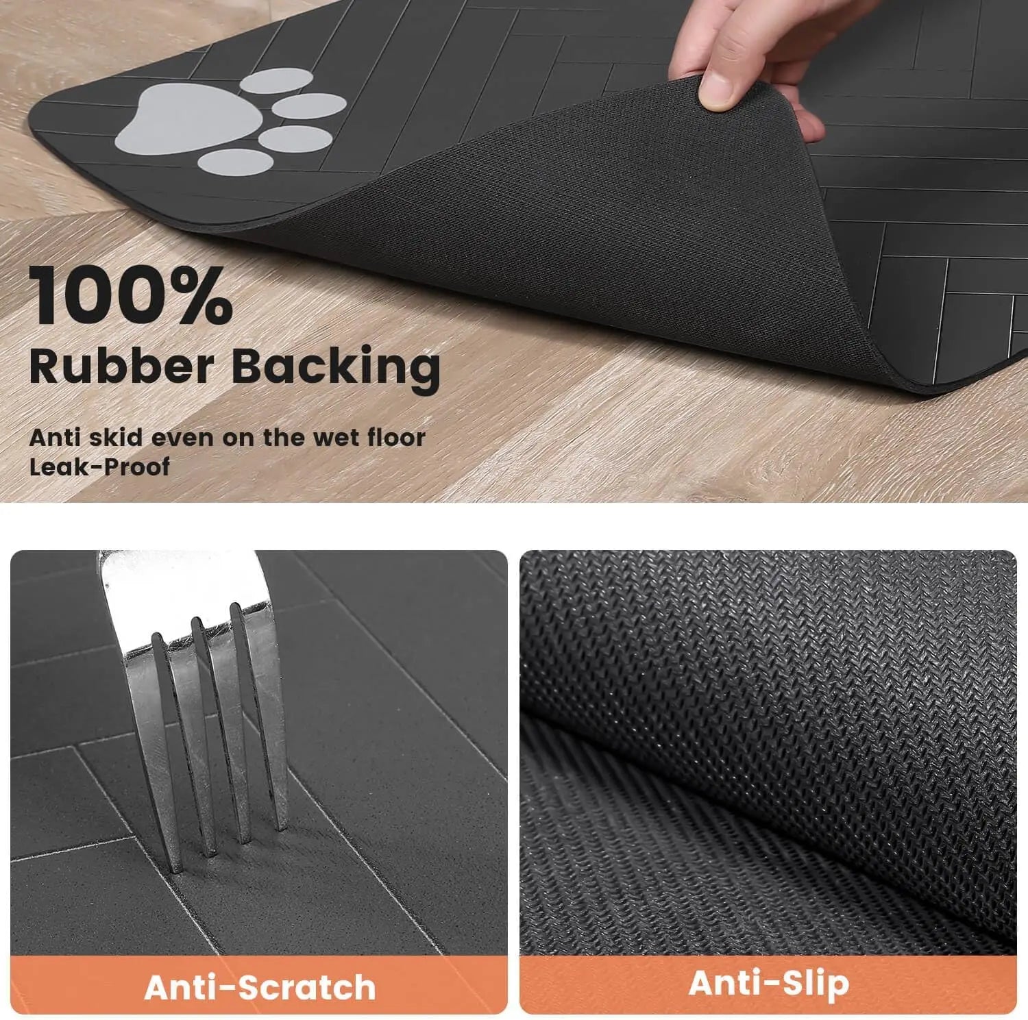 Absorbent Pet Feeding Mat with Waterproof Backing - Smarsty