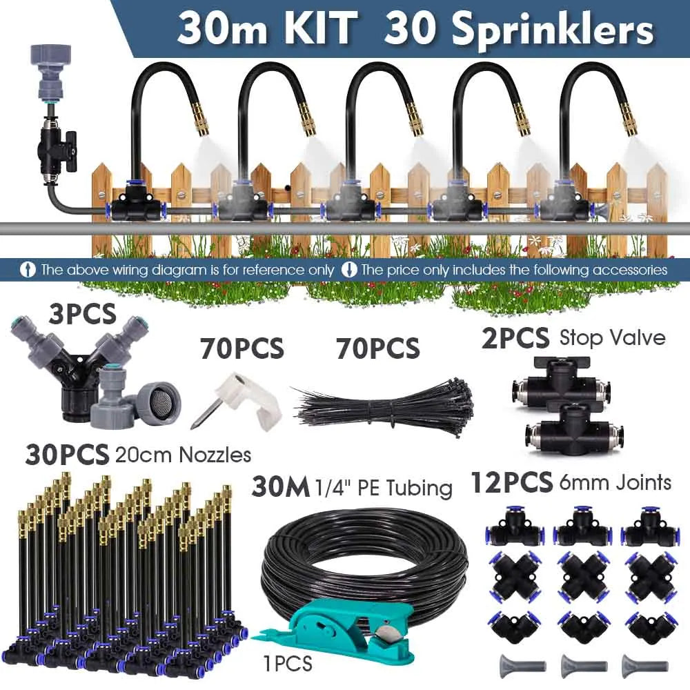 360 Degree Adjustable Misting Cooling System for Gardens - Smarsty