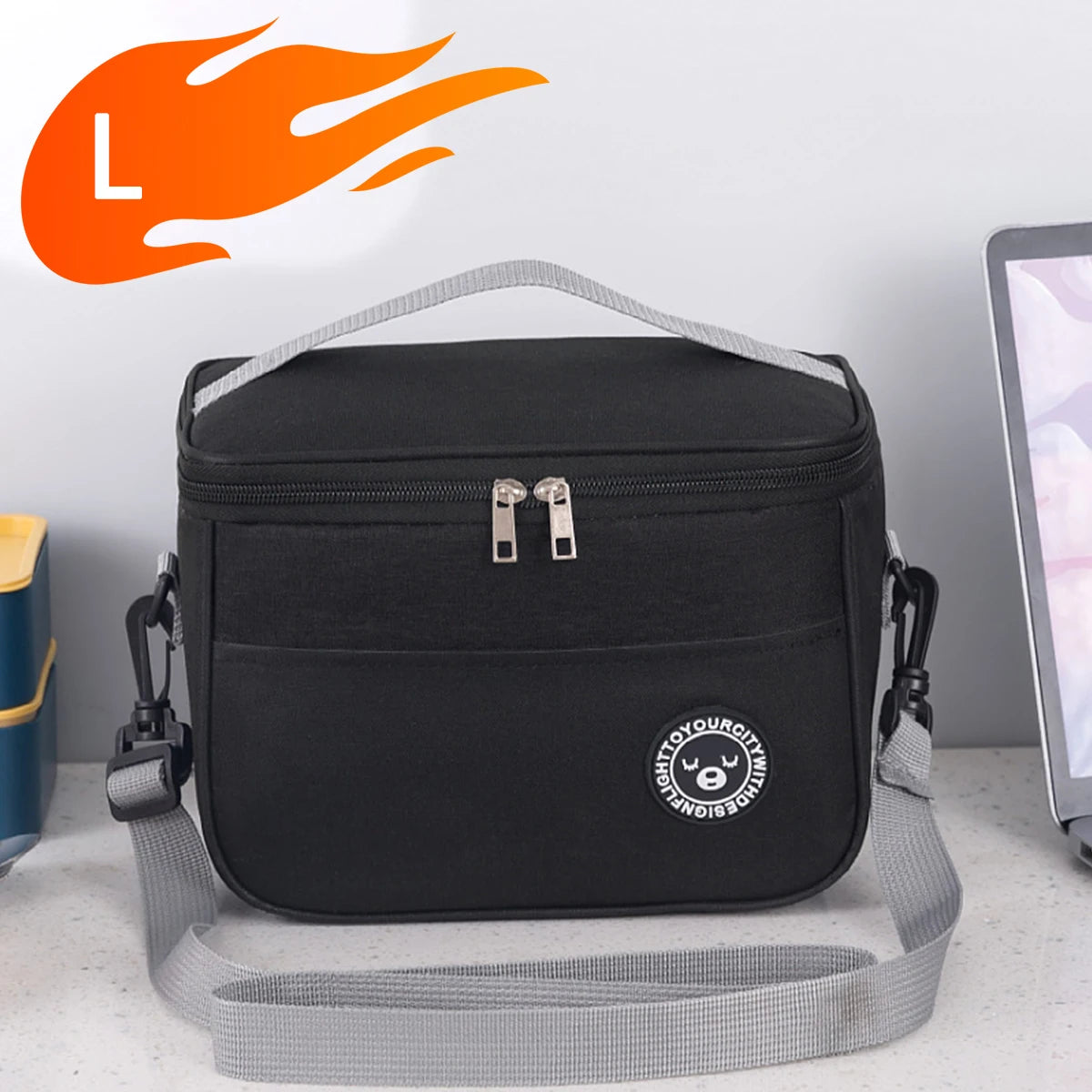 Insulated Lunch Bag With Shoulder Strap Waterproof Design - Smarsty