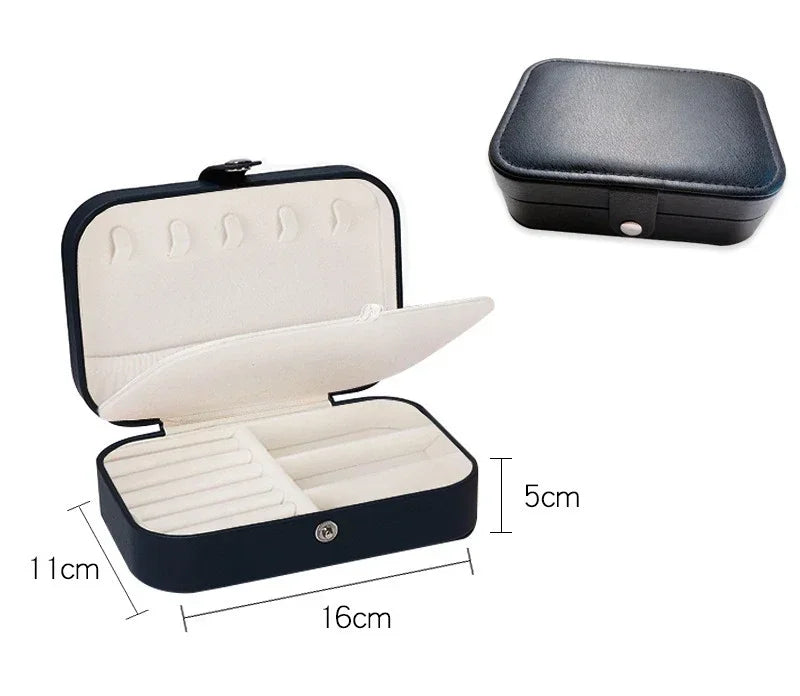 Luxury PU Leather Jewelry Box with Secure Lock - Smarsty
