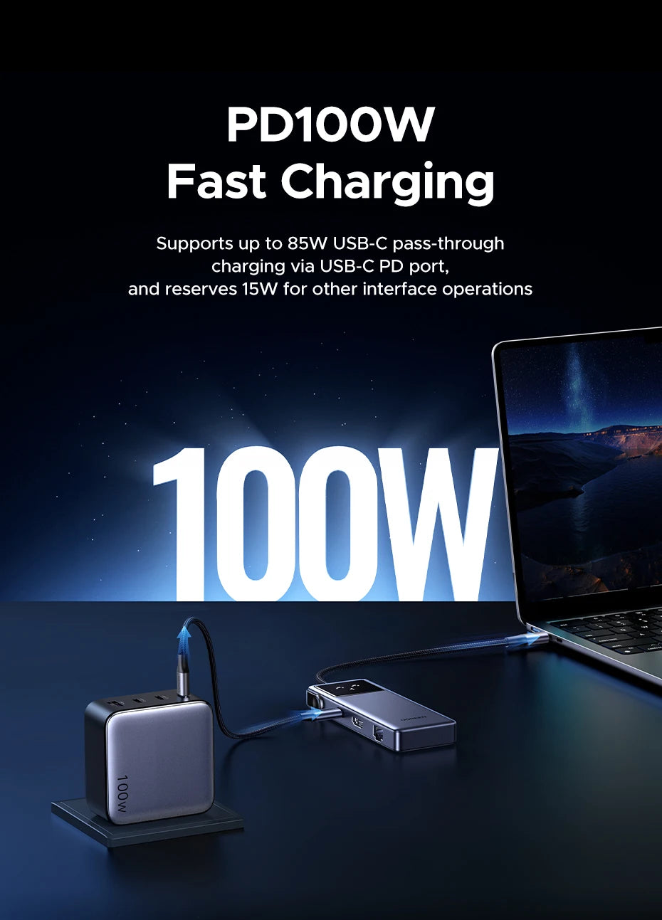USB C Hub With 4K HDMI And Gigabit Ethernet Docking